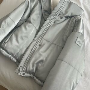 ALO Yoga Silver Puffer Jacket